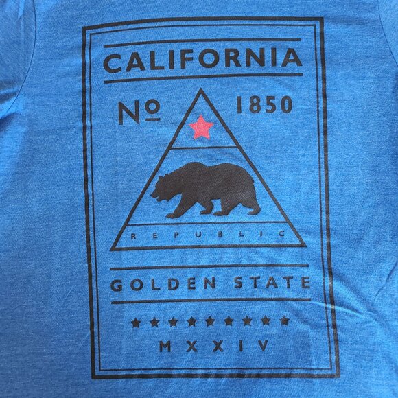 Aeropostale "California" Men's Tee size LG blue - Picture 3 of 9